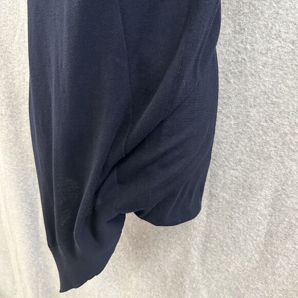 Allsaints Dress Womens US 4 Navy Blue Teko Asymmetrical Pullover Cotton Stretch - Picture 4 of 11